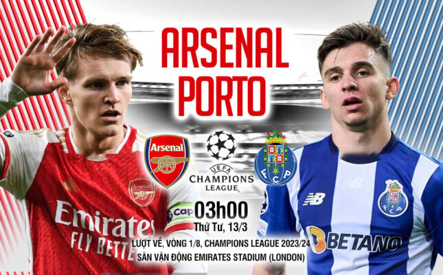 Nhận định trận đấu Arsenal vs Porto