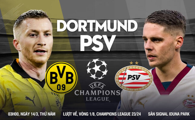 Nhận định trận đấu Dortmund vs PSV